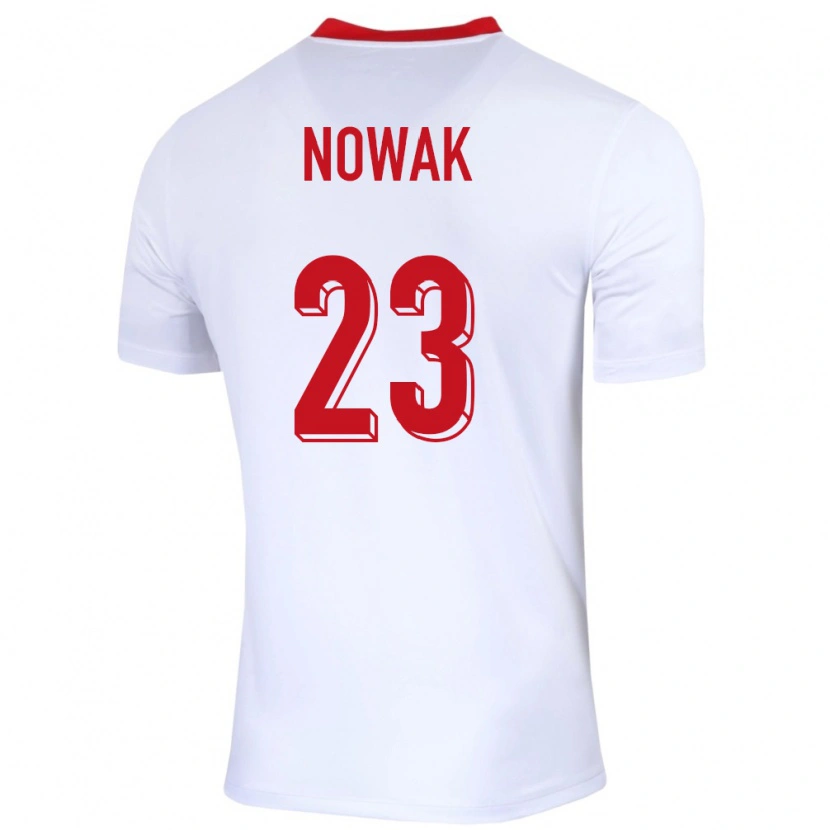 Danxen Kinderen Polen Wiktor Nowak #23 Wit Thuisshirt Thuistenue 24-26 T-Shirt