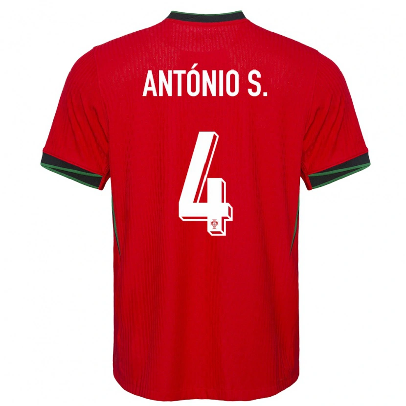Danxen Kinderen Portugal António Silva #4 Rood Thuisshirt Thuistenue 24-26 T-Shirt
