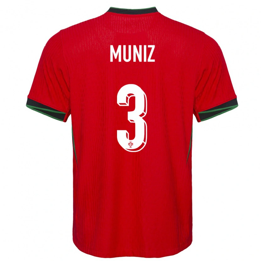 Danxen Kinderen Portugal João Muniz #3 Rood Thuisshirt Thuistenue 24-26 T-Shirt