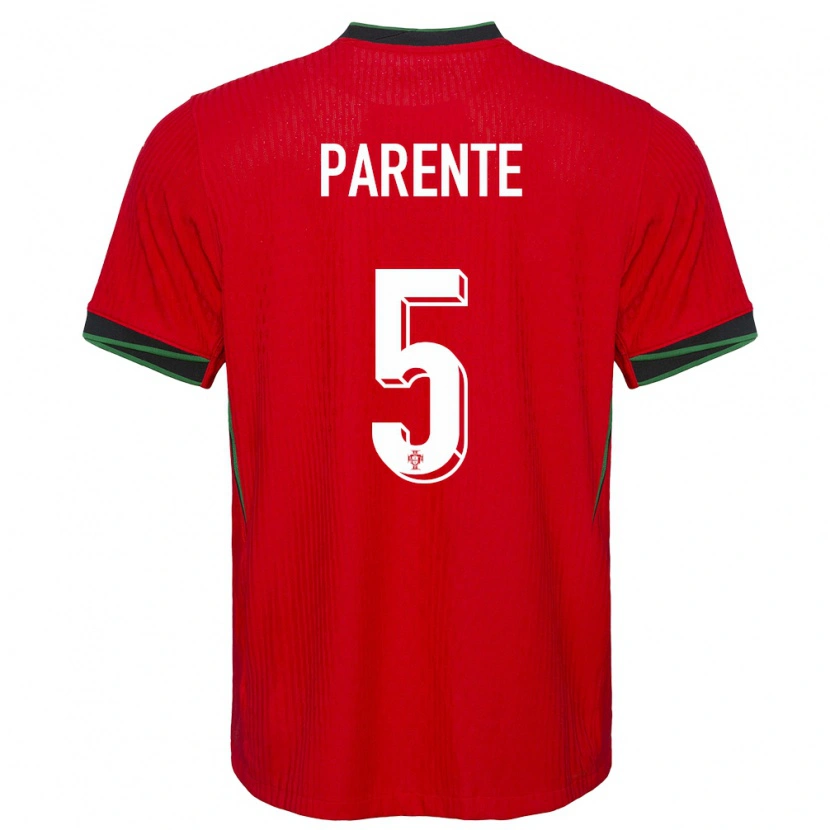 Danxen Kinderen Portugal Tiago Parente #5 Rood Thuisshirt Thuistenue 24-26 T-Shirt