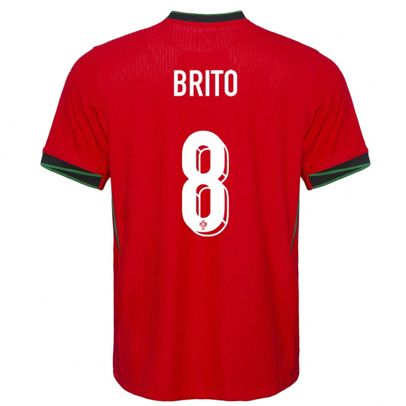 Danxen Kinderen Portugal João Brito #8 Rood Thuisshirt Thuistenue 24-26 T-Shirt