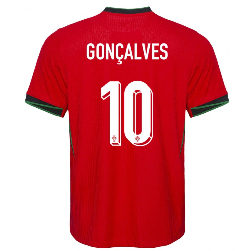 Danxen Kinderen Portugal Flávio Gonçalves #10 Rood Thuisshirt Thuistenue 24-26 T-Shirt