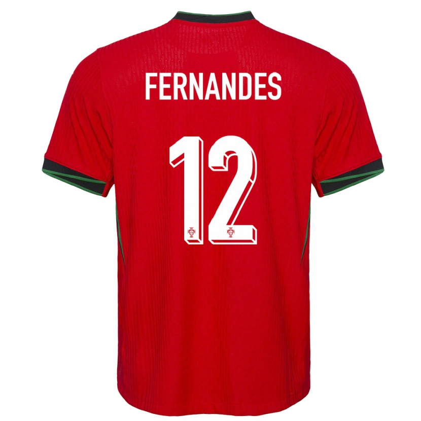 Danxen Kinderen Portugal Diogo Fernandes #12 Rood Thuisshirt Thuistenue 24-26 T-Shirt