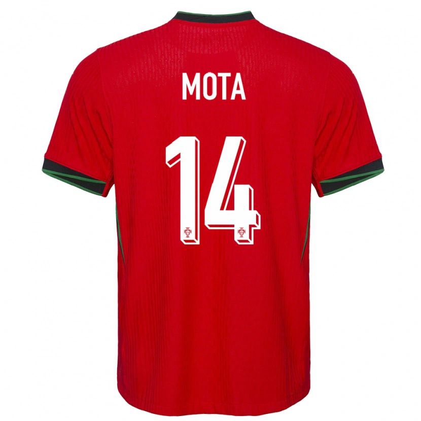 Danxen Kinderen Portugal Edgar Mota #14 Rood Thuisshirt Thuistenue 24-26 T-Shirt
