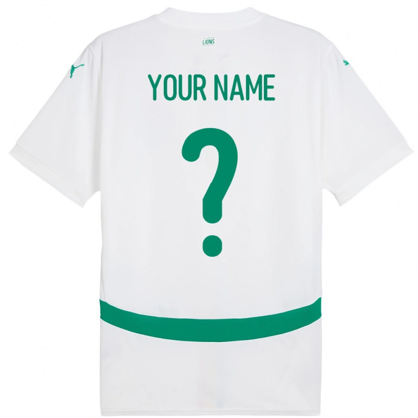 Danxen Kinderen Senegal Uw Naam #0 Wit Thuisshirt Thuistenue 24-26 T-Shirt