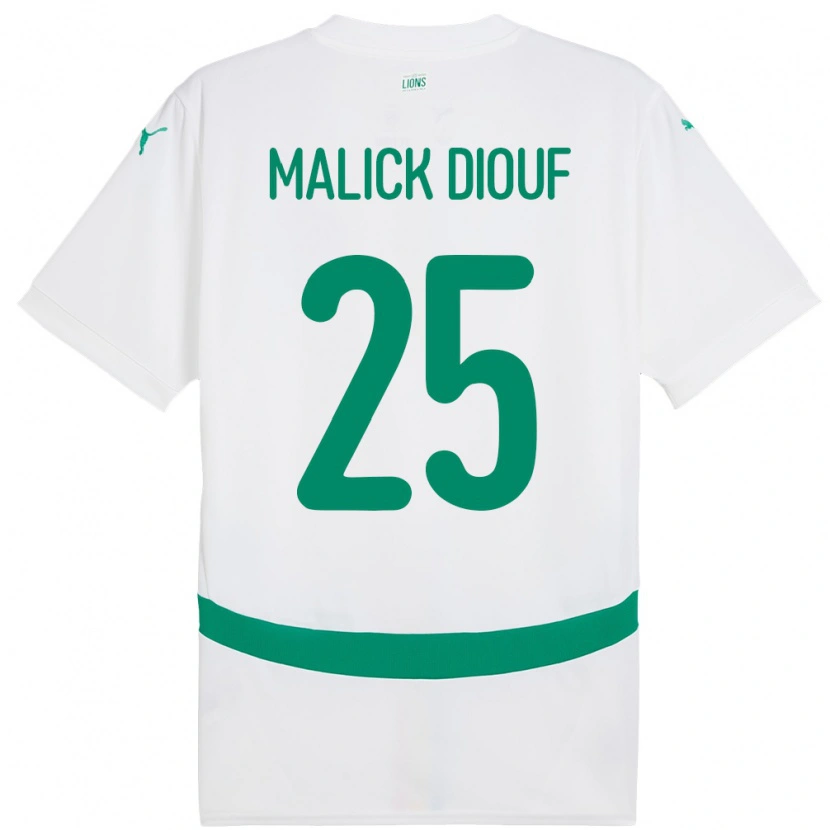 Danxen Kinderen Senegal El Hadji Malick Diouf #25 Wit Thuisshirt Thuistenue 24-26 T-Shirt