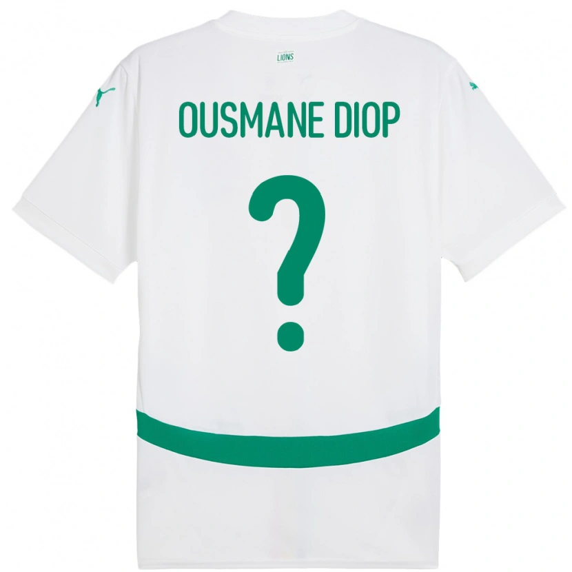 Danxen Kinderen Senegal Tafsir Ousmane Diop #0 Wit Thuisshirt Thuistenue 24-26 T-Shirt