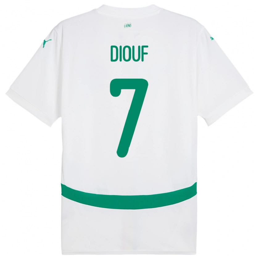 Danxen Kinderen Senegal Oumar Diouf #7 Wit Thuisshirt Thuistenue 24-26 T-Shirt