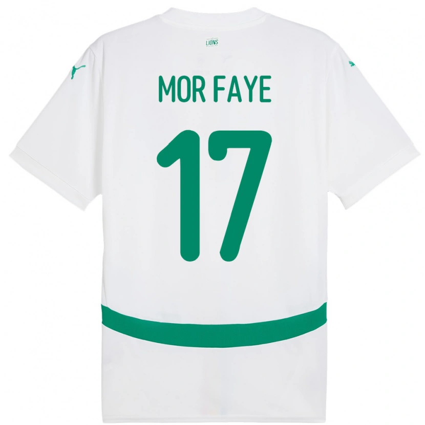 Danxen Kinderen Senegal Mame Mor Faye #17 Wit Thuisshirt Thuistenue 24-26 T-Shirt