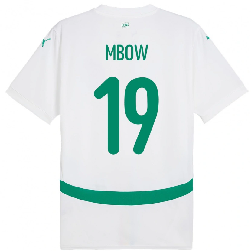 Danxen Kinderen Senegal Mapenda Mbow #19 Wit Thuisshirt Thuistenue 24-26 T-Shirt