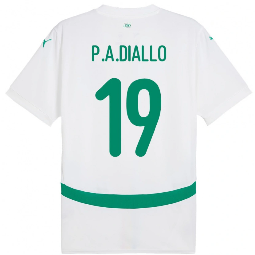 Danxen Kinderen Senegal Papa Amadou Diallo #19 Wit Thuisshirt Thuistenue 24-26 T-Shirt