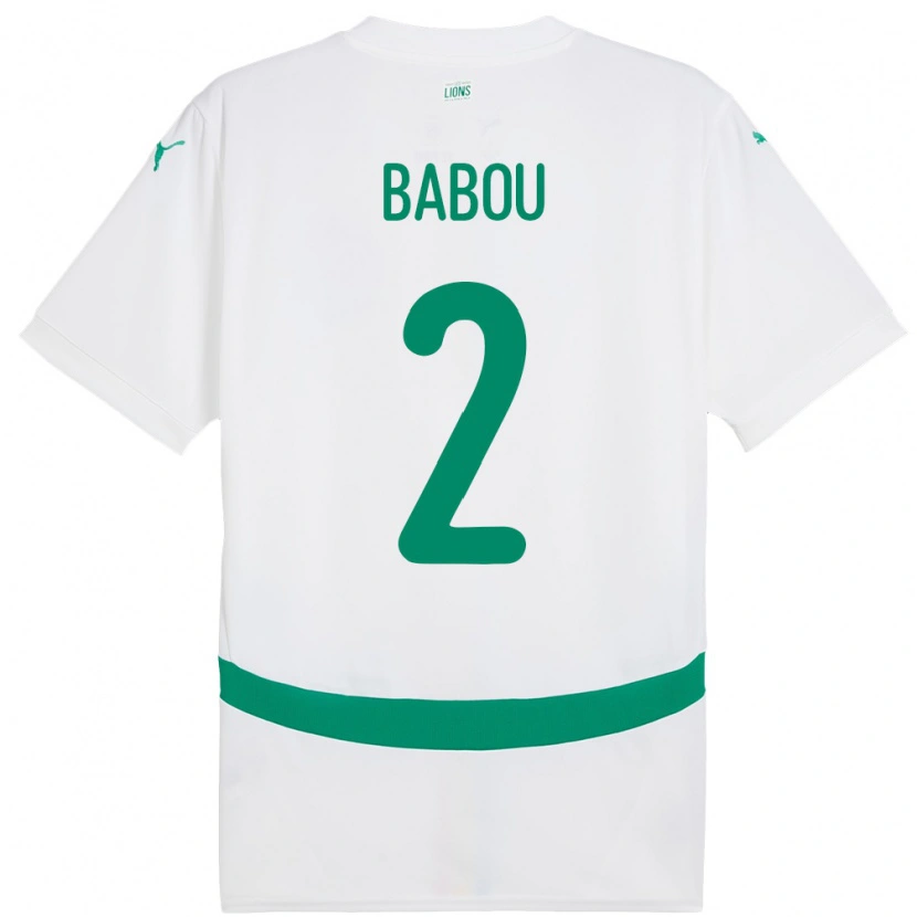 Danxen Kinderen Senegal Marieme Babou #2 Wit Thuisshirt Thuistenue 24-26 T-Shirt