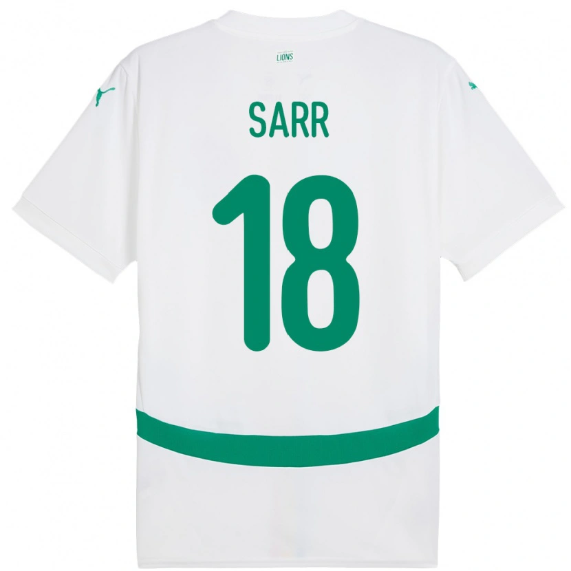 Danxen Kinderen Senegal Ismaila Sarr #18 Wit Thuisshirt Thuistenue 24-26 T-Shirt