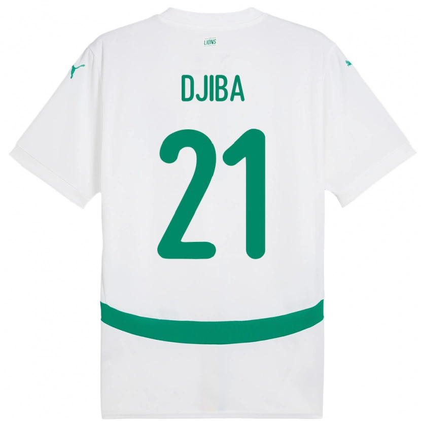 Danxen Kinderen Senegal Francois Djiba #21 Wit Thuisshirt Thuistenue 24-26 T-Shirt