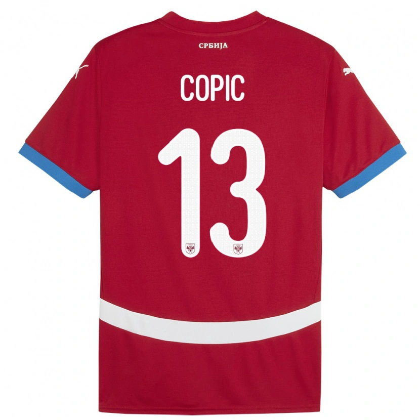 Danxen Kinderen Servië Milan Copic #13 Rood Thuisshirt Thuistenue 24-26 T-Shirt