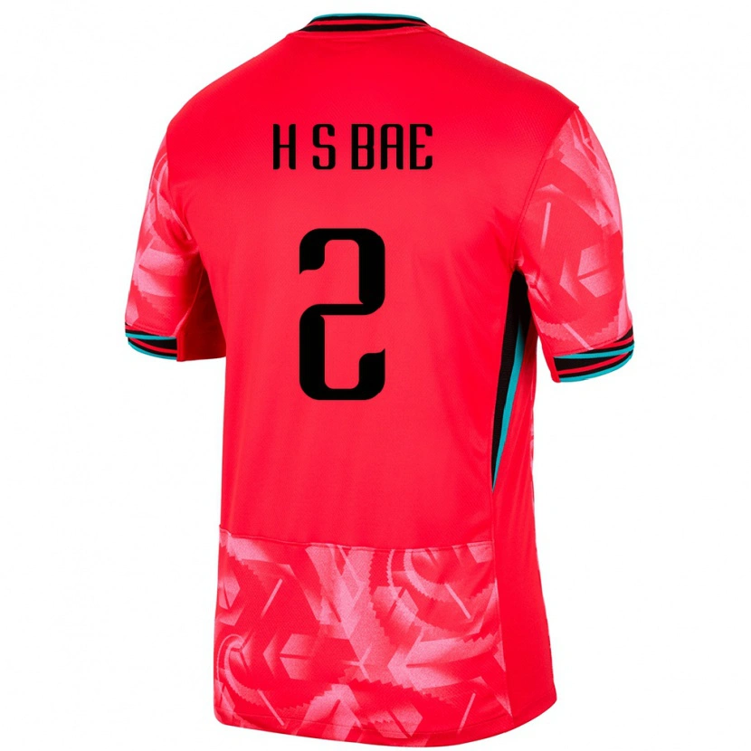 Danxen Kinderen Zuid-Korea Seong-Ho Bae #2 Rood Thuisshirt Thuistenue 24-26 T-Shirt