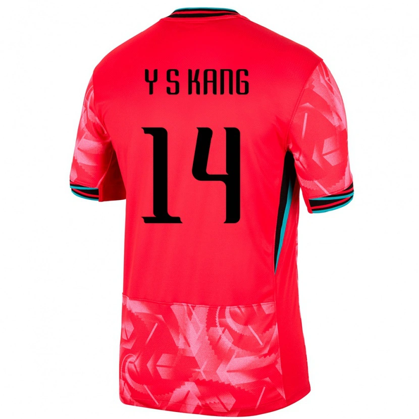 Danxen Kinderen Zuid-Korea Sang-Yun Kang #14 Rood Thuisshirt Thuistenue 24-26 T-Shirt