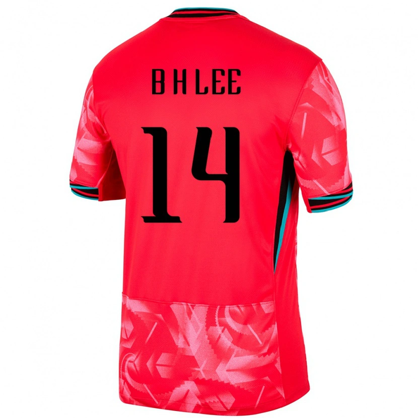Danxen Kinderen Zuid-Korea Han-Beom Lee #14 Rood Thuisshirt Thuistenue 24-26 T-Shirt