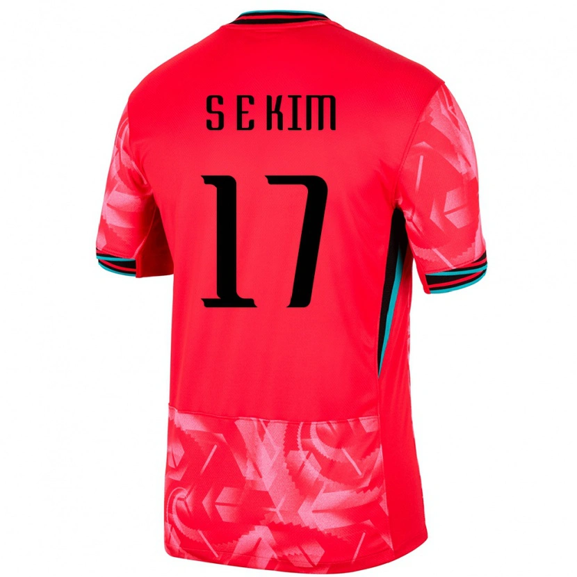 Danxen Kinderen Zuid-Korea Eun-Seong Kim #17 Rood Thuisshirt Thuistenue 24-26 T-Shirt