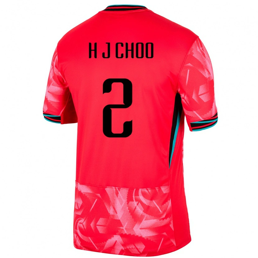 Danxen Kinderen Zuid-Korea Choo Hyo Joo #2 Rood Thuisshirt Thuistenue 24-26 T-Shirt