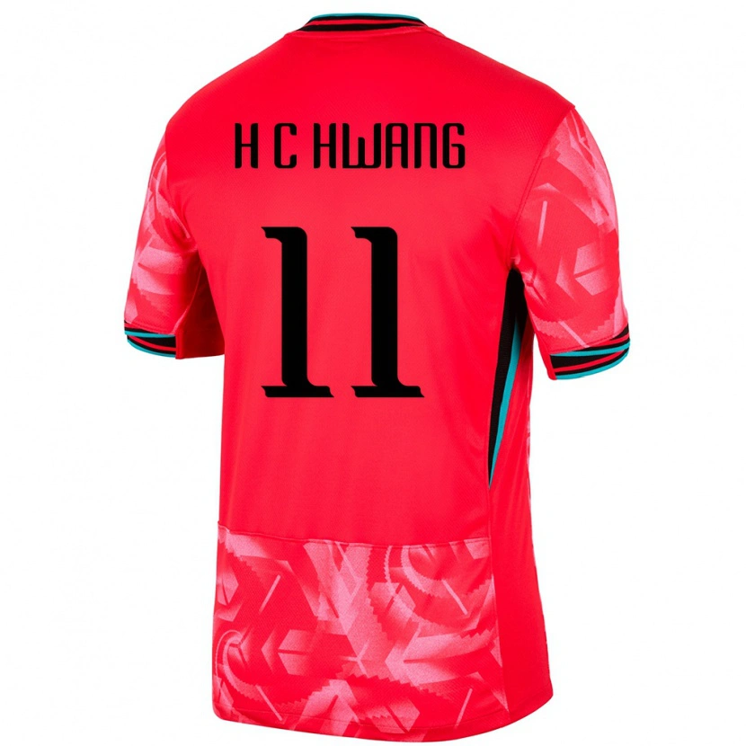 Danxen Kinderen Zuid-Korea Hee-Chan Hwang #11 Rood Thuisshirt Thuistenue 24-26 T-Shirt