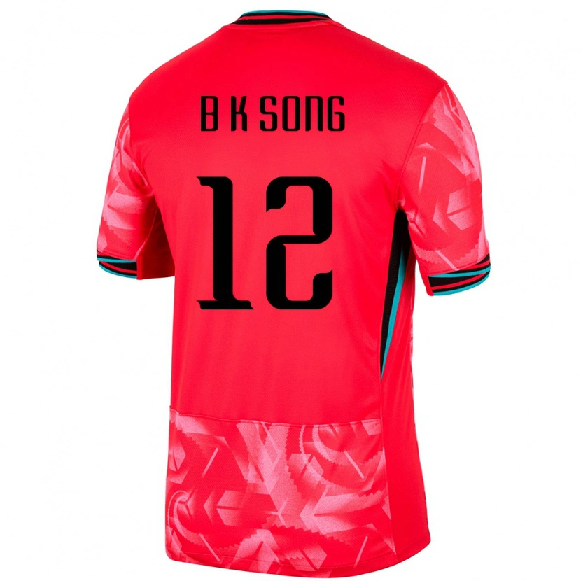 Danxen Kinderen Zuid-Korea Bum-Keun Song #12 Rood Thuisshirt Thuistenue 24-26 T-Shirt