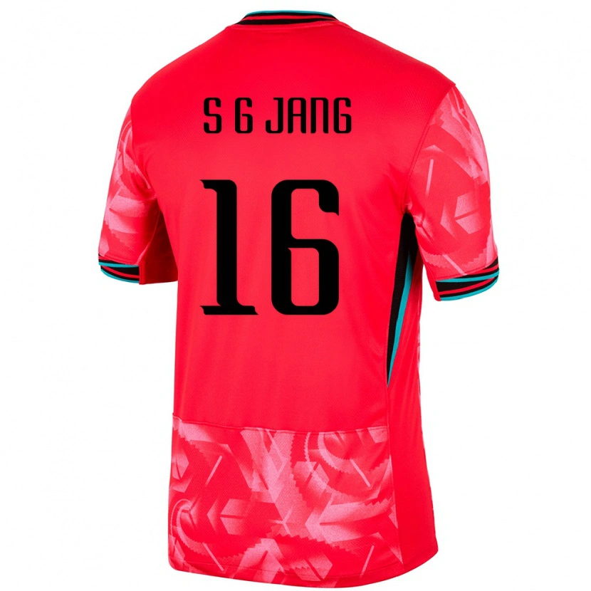 Danxen Kinderen Zuid-Korea Jang Sel Gi #16 Rood Thuisshirt Thuistenue 24-26 T-Shirt