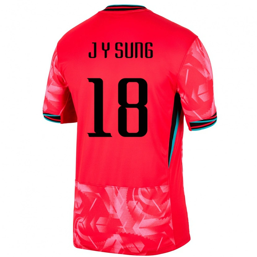 Danxen Kinderen Zuid-Korea Sung Jin Young #18 Rood Thuisshirt Thuistenue 24-26 T-Shirt