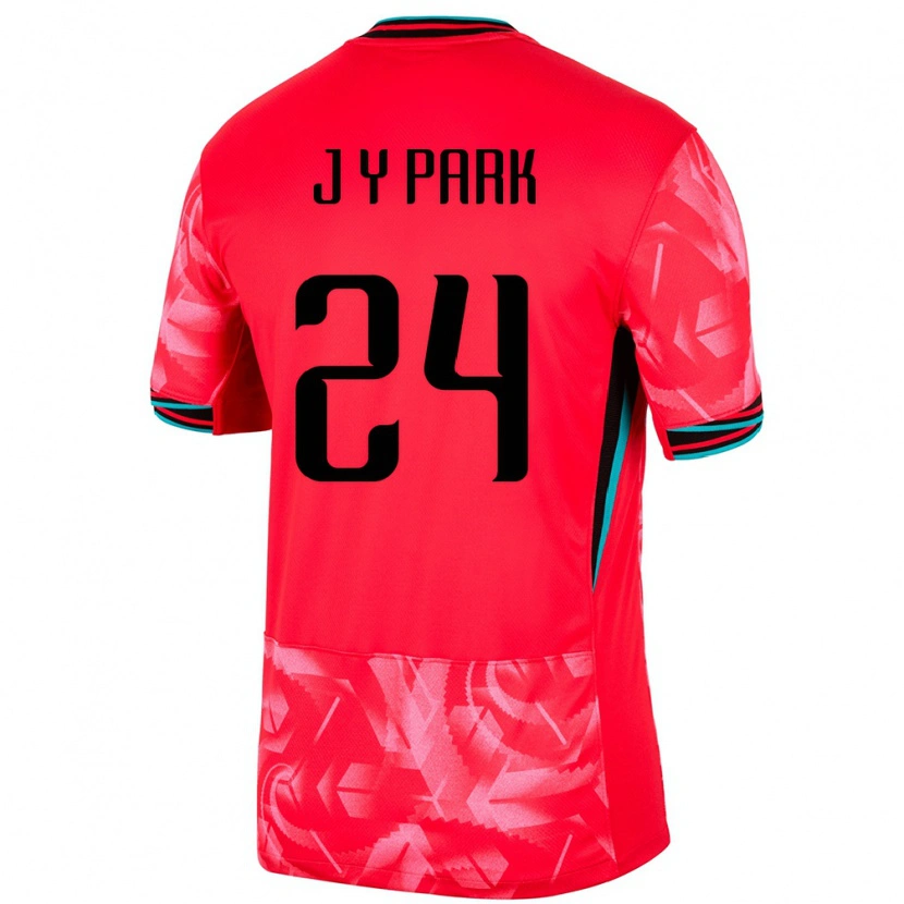 Danxen Kinderen Zuid-Korea Park Jun Yeong #24 Rood Thuisshirt Thuistenue 24-26 T-Shirt