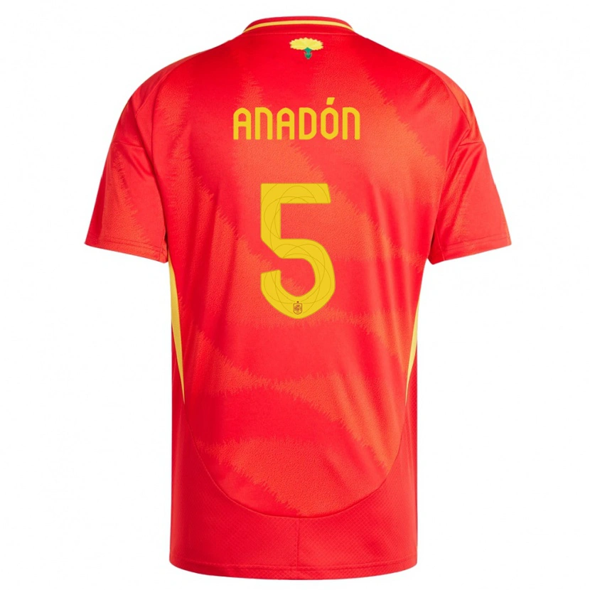 Danxen Kinderen Spanje Guillermo Anadón #5 Rood Thuisshirt Thuistenue 24-26 T-Shirt