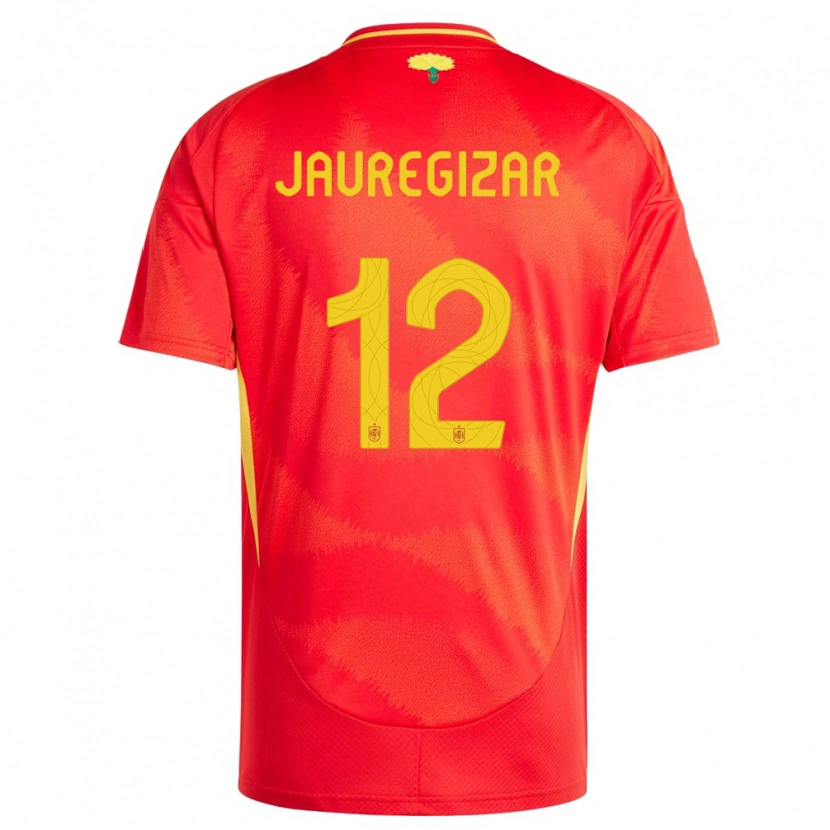 Danxen Kinderen Spanje Mikel Jauregizar #12 Rood Thuisshirt Thuistenue 24-26 T-Shirt