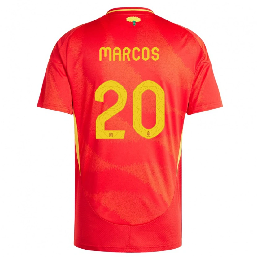 Danxen Kinderen Spanje Óscar Marcos #20 Rood Thuisshirt Thuistenue 24-26 T-Shirt