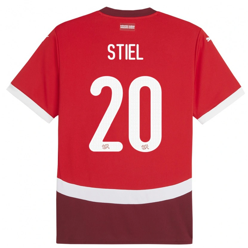 Danxen Kinderen Zwitserland Jill Stiel #20 Rood Thuisshirt Thuistenue 24-26 T-Shirt