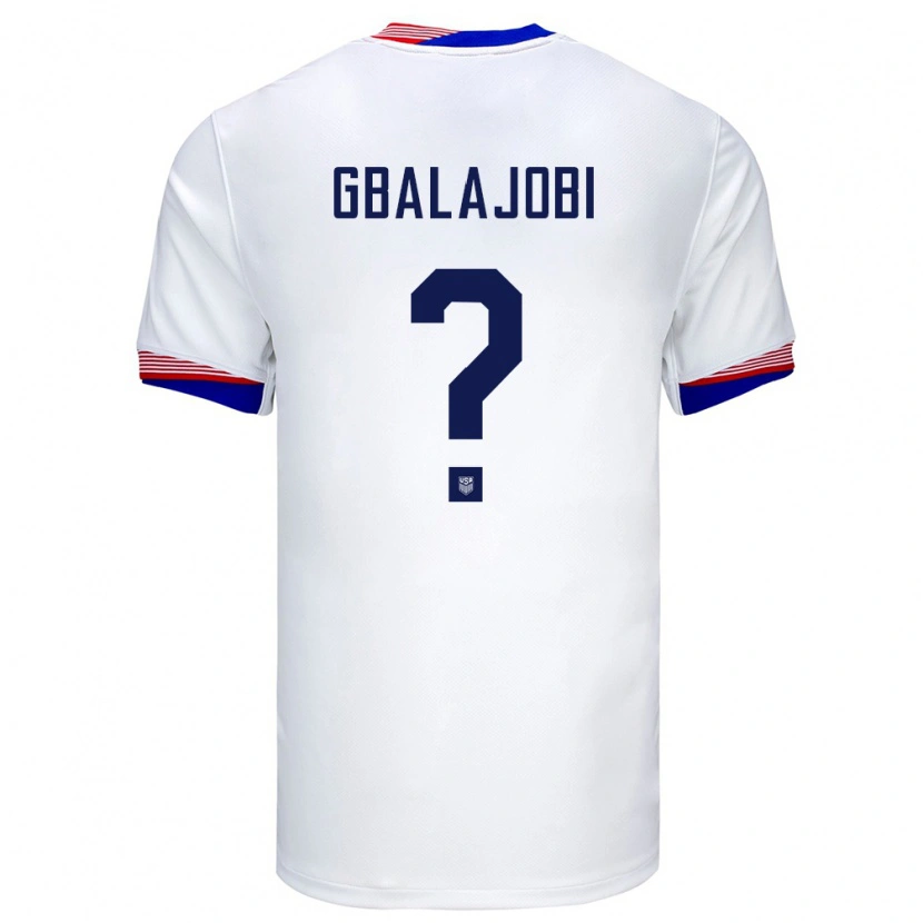Danxen Kinderen Verenigde Staten Olatimoni Gbalajobi #0 Wit Thuisshirt Thuistenue 24-26 T-Shirt
