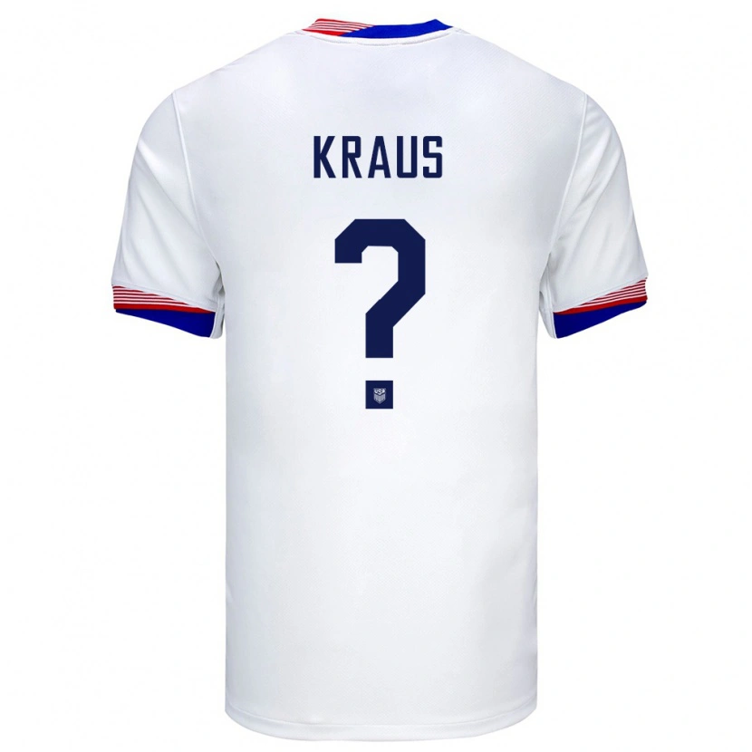 Danxen Kinderen Verenigde Staten Kane Kraus #0 Wit Thuisshirt Thuistenue 24-26 T-Shirt