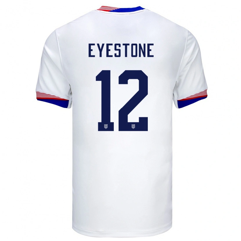 Danxen Kinderen Verenigde Staten Julian Eyestone #12 Wit Thuisshirt Thuistenue 24-26 T-Shirt
