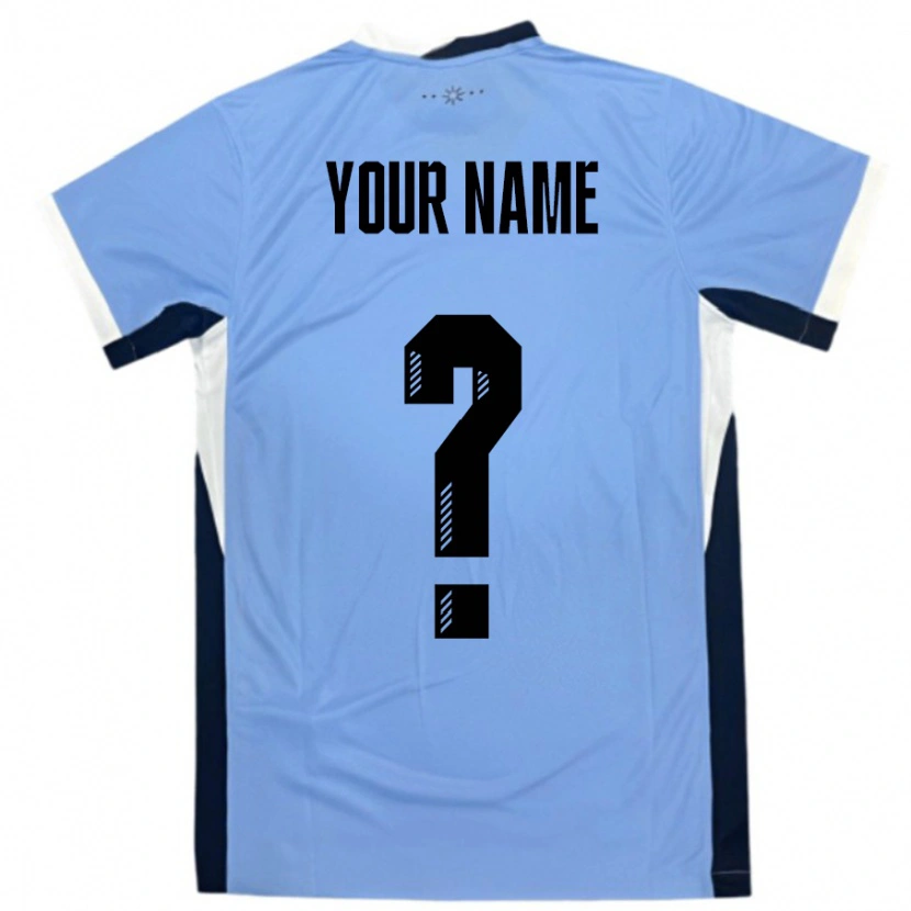 Danxen Kinderen Uruguay Uw Naam #0 Wit Zwart Thuisshirt Thuistenue 24-26 T-Shirt