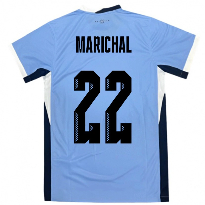 Danxen Kinderen Uruguay Nicolás Marichal #22 Wit Zwart Thuisshirt Thuistenue 24-26 T-Shirt