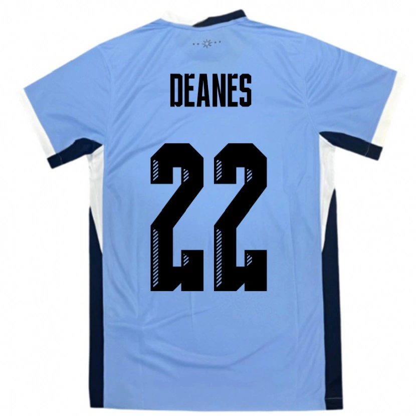 Danxen Kinderen Uruguay Tiago Deanes #22 Wit Zwart Thuisshirt Thuistenue 24-26 T-Shirt