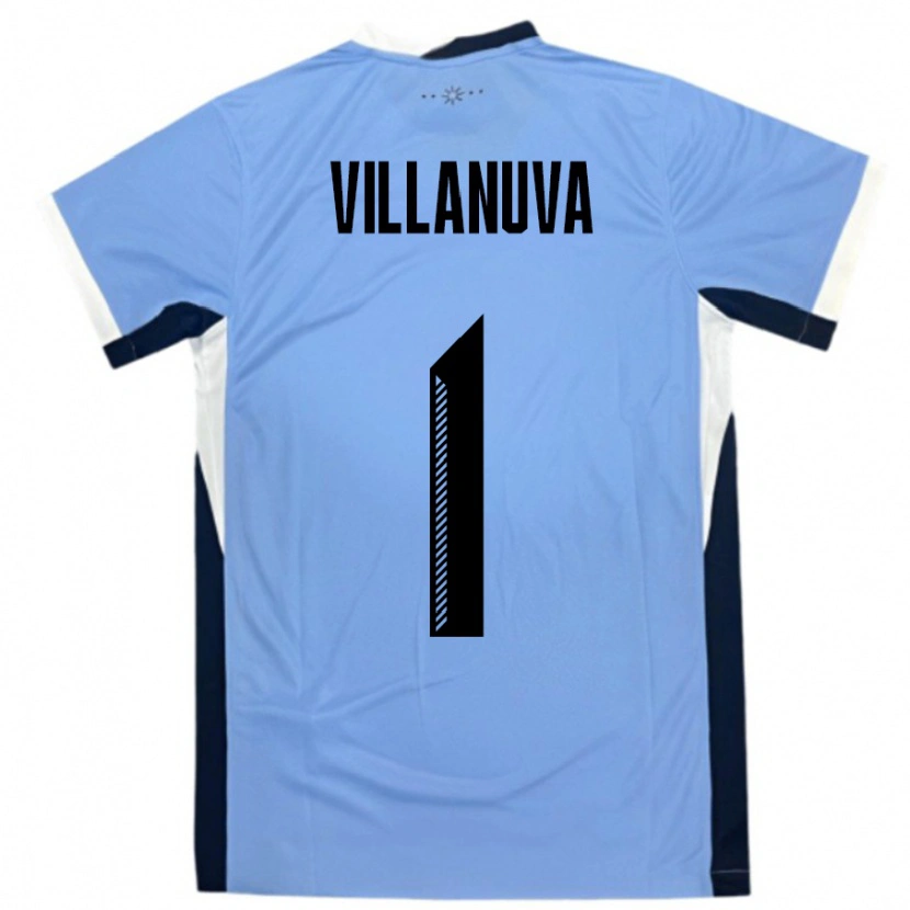 Danxen Kinderen Uruguay Josefina Villanuva #1 Wit Zwart Thuisshirt Thuistenue 24-26 T-Shirt