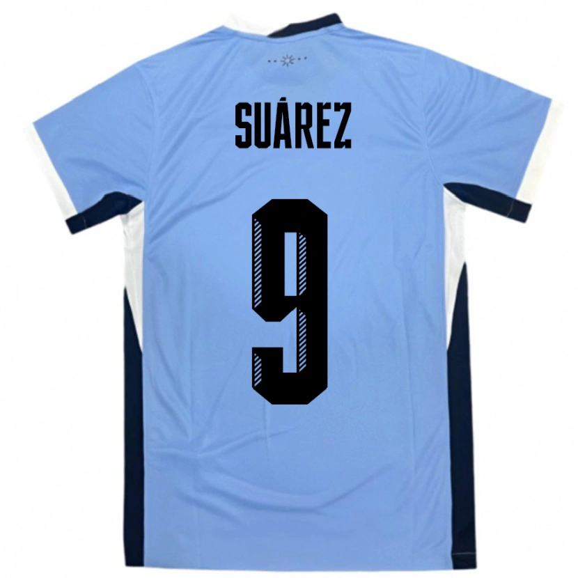 Danxen Kinderen Uruguay Luis Suarez #9 Wit Zwart Thuisshirt Thuistenue 24-26 T-Shirt