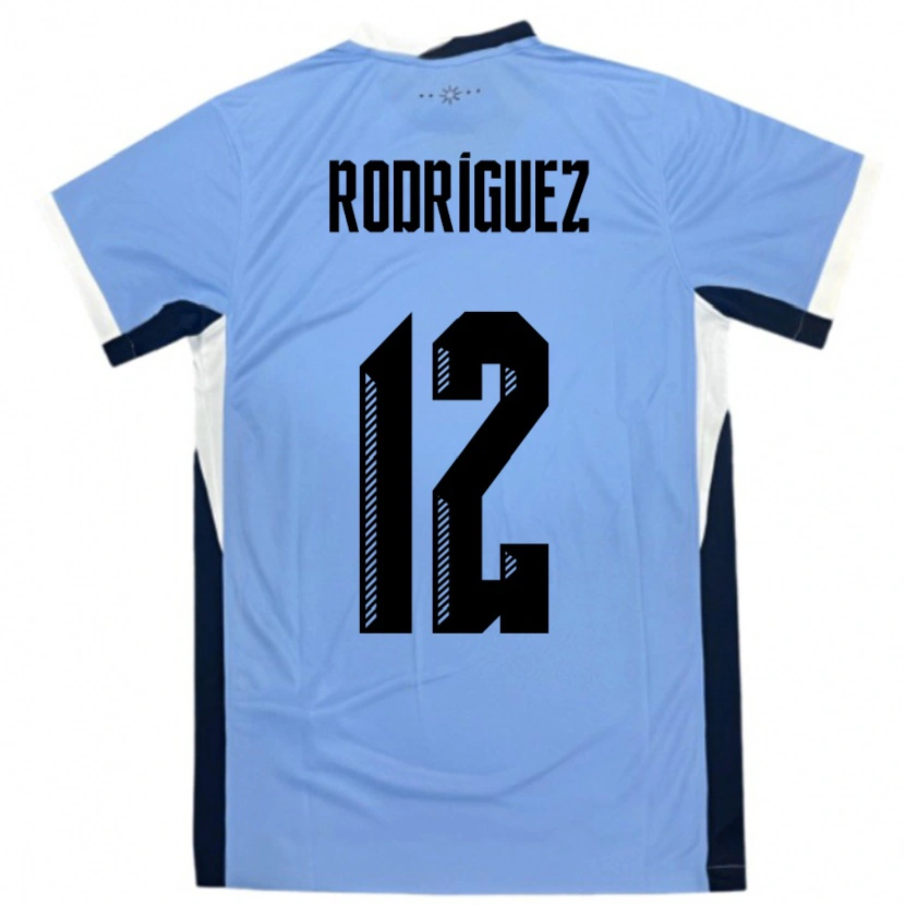 Danxen Kinderen Uruguay Randall Rodriguez #12 Wit Zwart Thuisshirt Thuistenue 24-26 T-Shirt