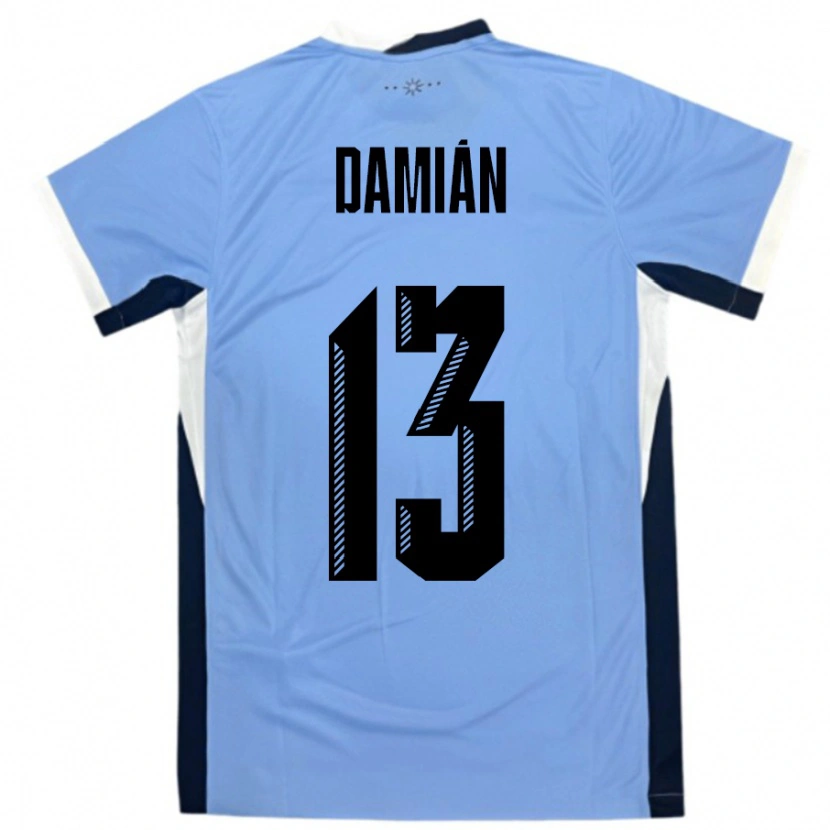 Danxen Kinderen Uruguay Damian Suarez #13 Wit Zwart Thuisshirt Thuistenue 24-26 T-Shirt
