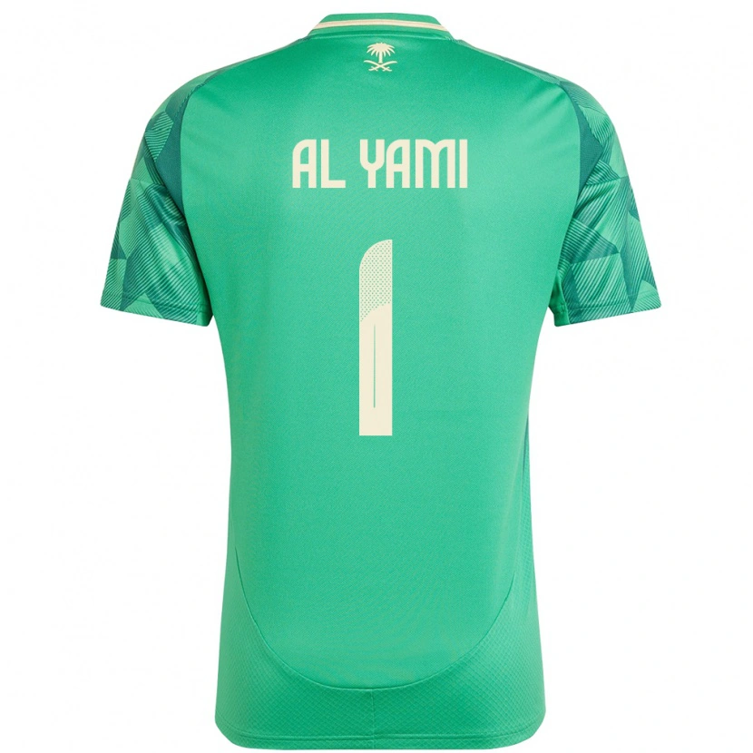 Danxen Kinderen Saoedi-Arabië Mohammed Al-Yami #1 Groen Thuisshirt Thuistenue 24-26 T-Shirt