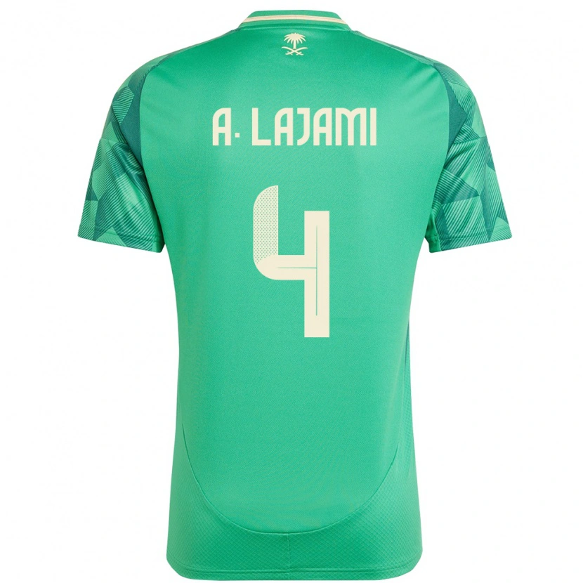 Danxen Kinderen Saoedi-Arabië Ali Lajami #4 Groen Thuisshirt Thuistenue 24-26 T-Shirt