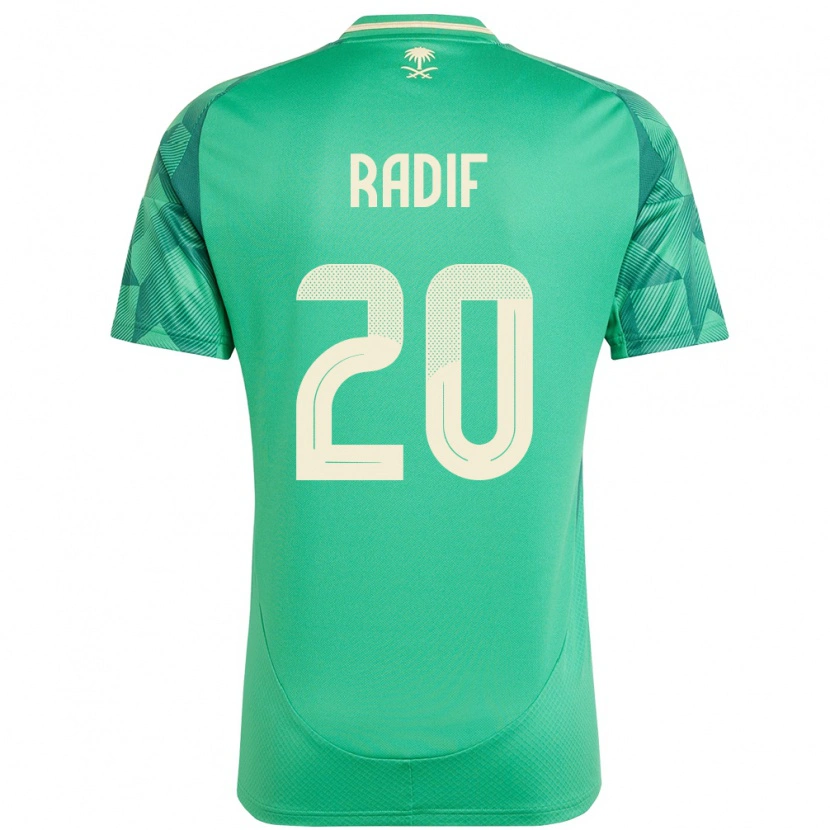 Danxen Kinderen Saoedi-Arabië Abdullah Radif #20 Groen Thuisshirt Thuistenue 24-26 T-Shirt