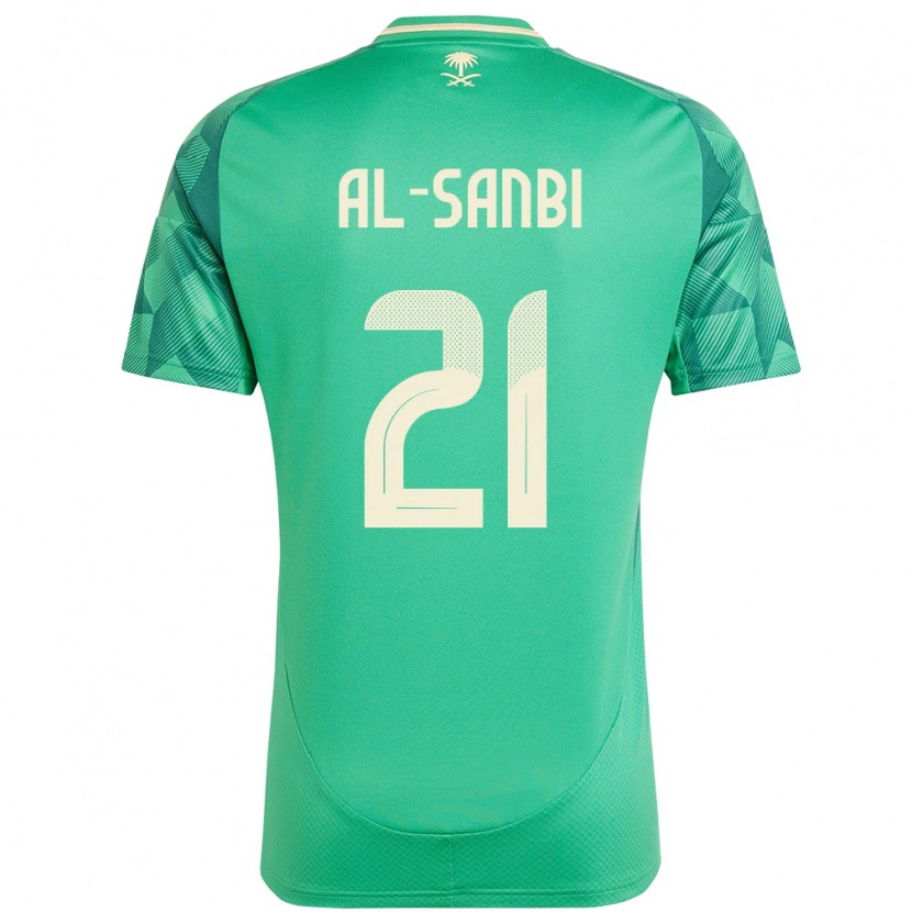Danxen Kinderen Saoedi-Arabië Abdulrahman Al-Sanbi #21 Groen Thuisshirt Thuistenue 24-26 T-Shirt