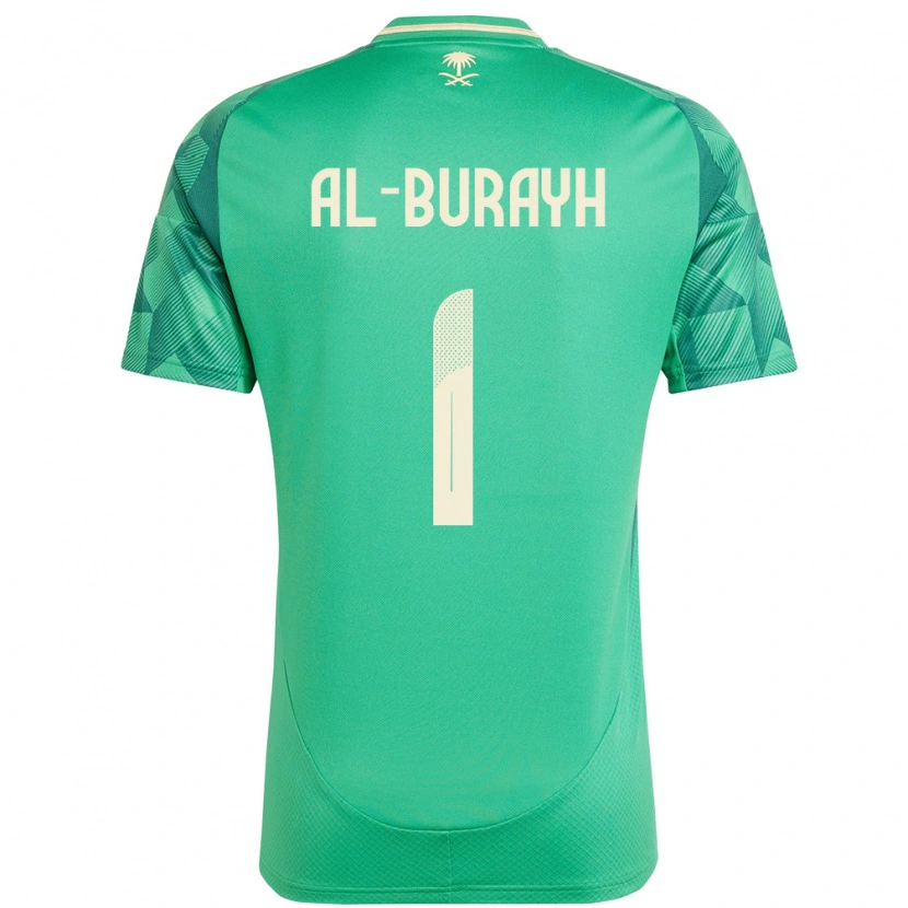 Danxen Kinderen Saoedi-Arabië Mahmoud Al-Burayh #1 Groen Thuisshirt Thuistenue 24-26 T-Shirt