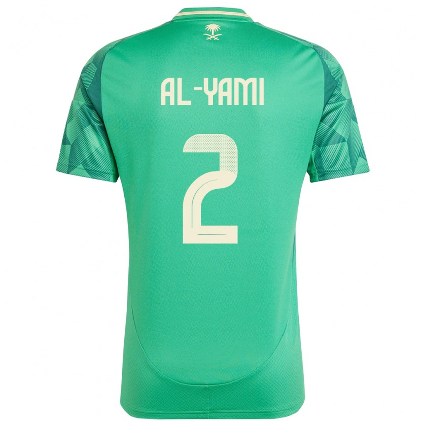 Danxen Kinderen Saoedi-Arabië Marwan Al-Yami #2 Groen Thuisshirt Thuistenue 24-26 T-Shirt