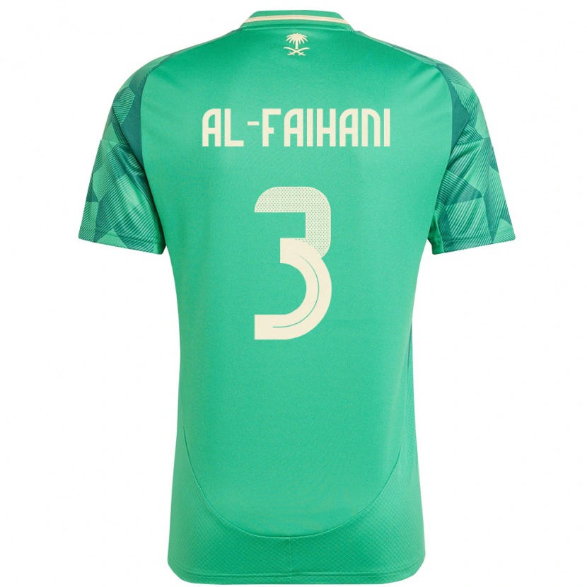Danxen Kinderen Saoedi-Arabië Nasser Al-Faihani #3 Groen Thuisshirt Thuistenue 24-26 T-Shirt